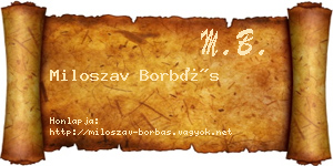Miloszav Borbás névjegykártya